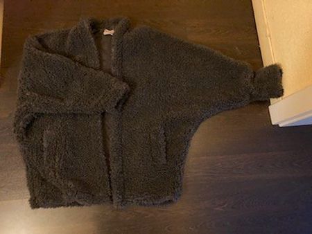 schmeichelnde webpelzjacke in anthrazit gr. xs
