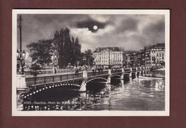 GENEVE - Pont du Mont-Blanc la nuit