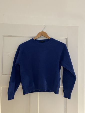 Pull bleu cobalt en 100% laine 
