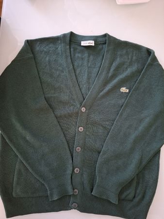 Cardigan Lacoste vert vintage, Taille 4, 