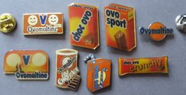 PIN SET VON 8 PINS OVOMALTINE CHOC OVO SPORT