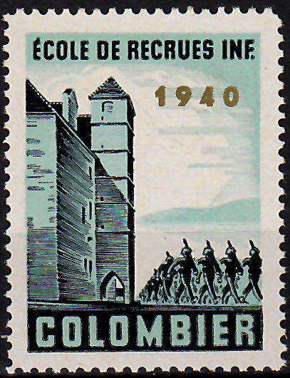 Colombier, gezähnt mit goldenem Aufdruck "1940", Wit. 2/1 1