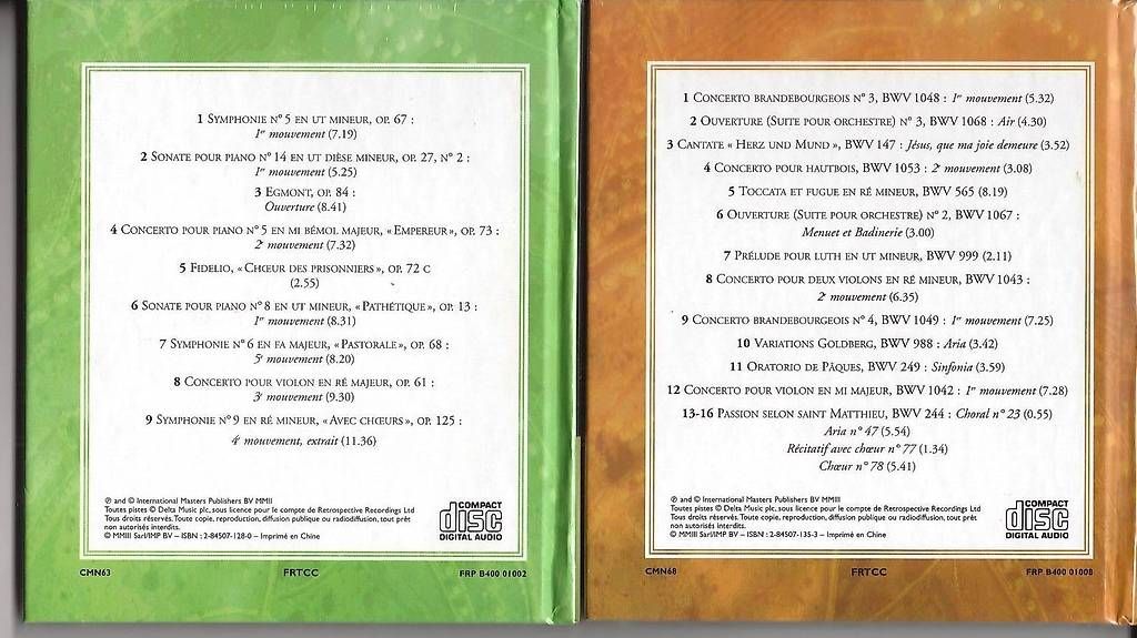 CD: CD "Les Grands Compositeurs" et "Notre Dame de Paris" – Usato da Morges venduto da pie_nbl7 1
