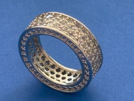Luxus Elegante Gr: 17/7 Ring mit  Zirkonia Farbe:Silber