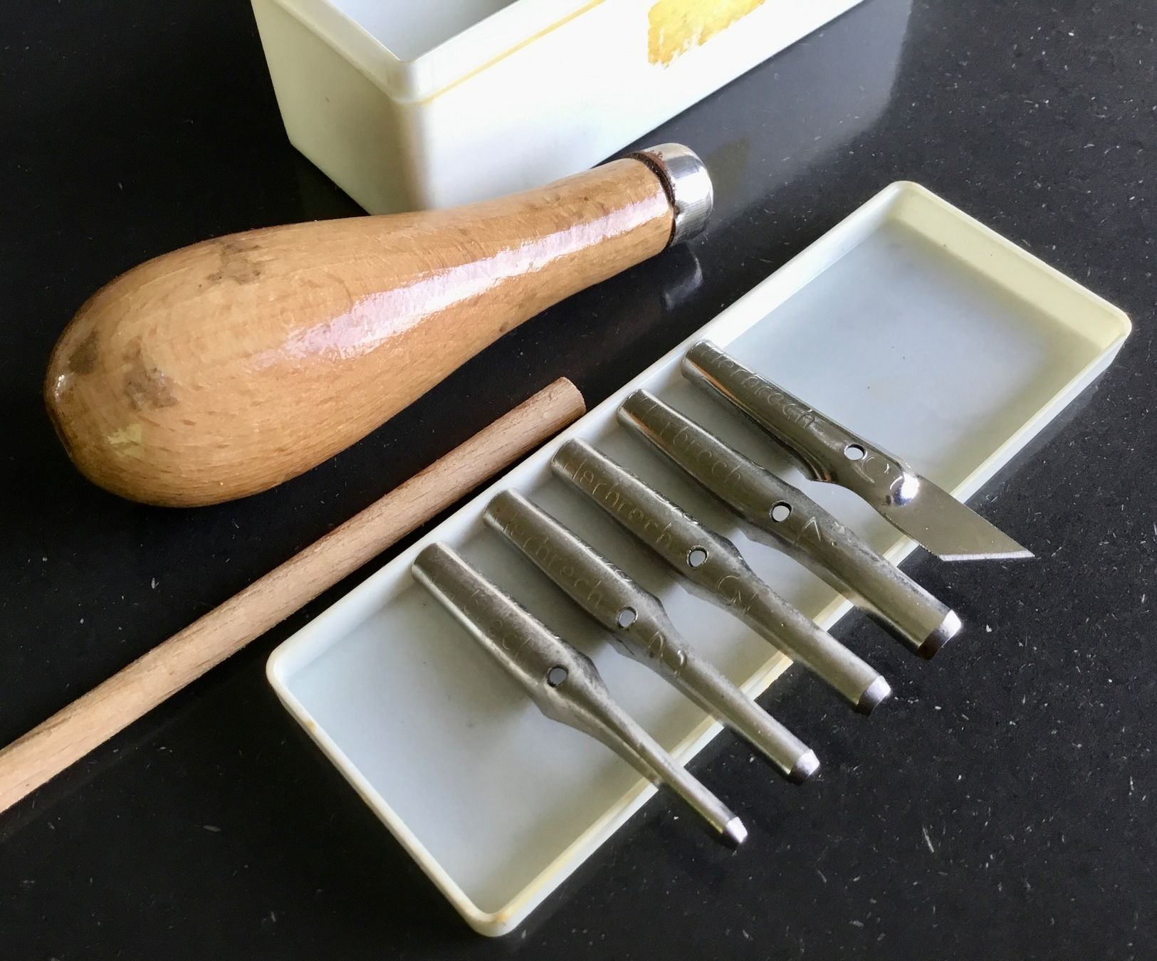 Xilografie: Linolschnitt- Garnitur ABIG – Usato da Eggersriet venduto da Wiese61 3