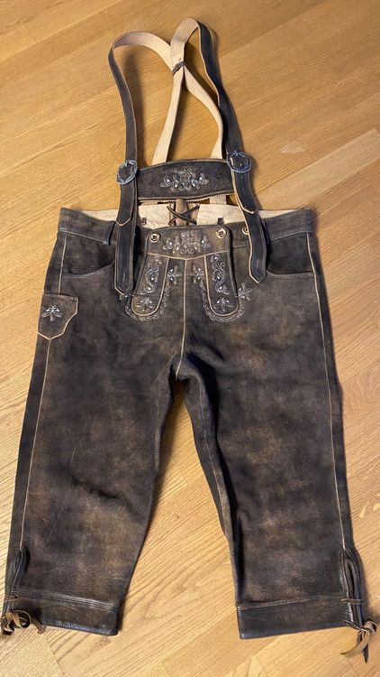 PAULGOS Damen Trachten Lederhose + Träger, Echtes  Produktbild-Vorschau 3