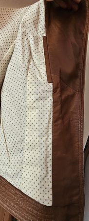 Veste en cuir brune  véritable Maddison Taille 46 neuve