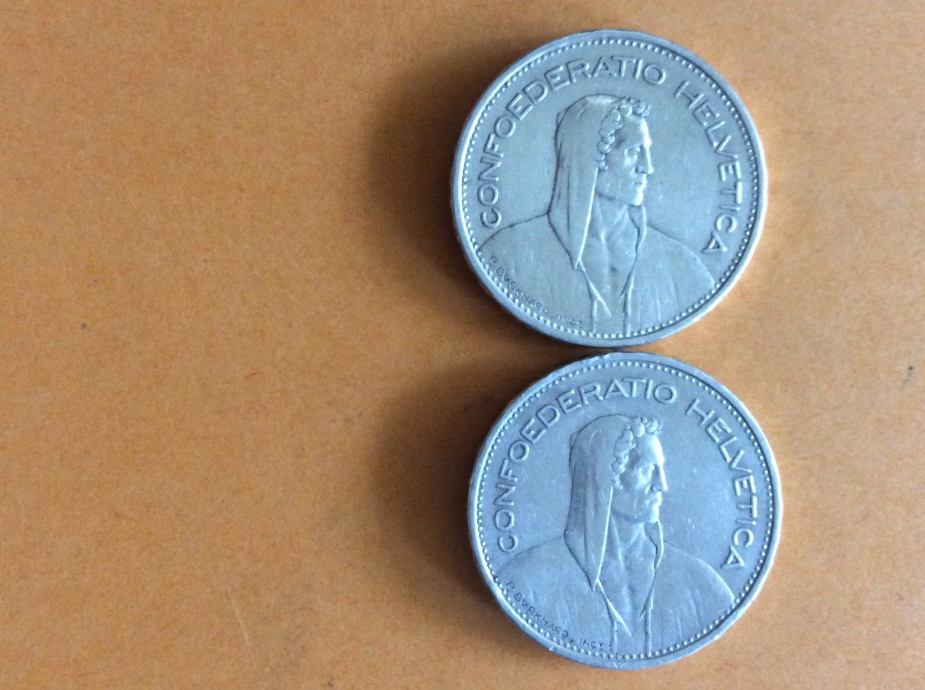 Alle Münzen: 5 francs  1935 - 1939 – Gebraucht aus Genève von pie_fh2d 1