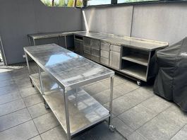 Aussenküche/Gastro/Industrieküche aus Edelstahl zu verkaufen