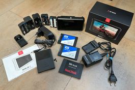 Atomos Ninja V 4K Recorder/Monitor + 3 SSDs + 5 Akkus + OVP