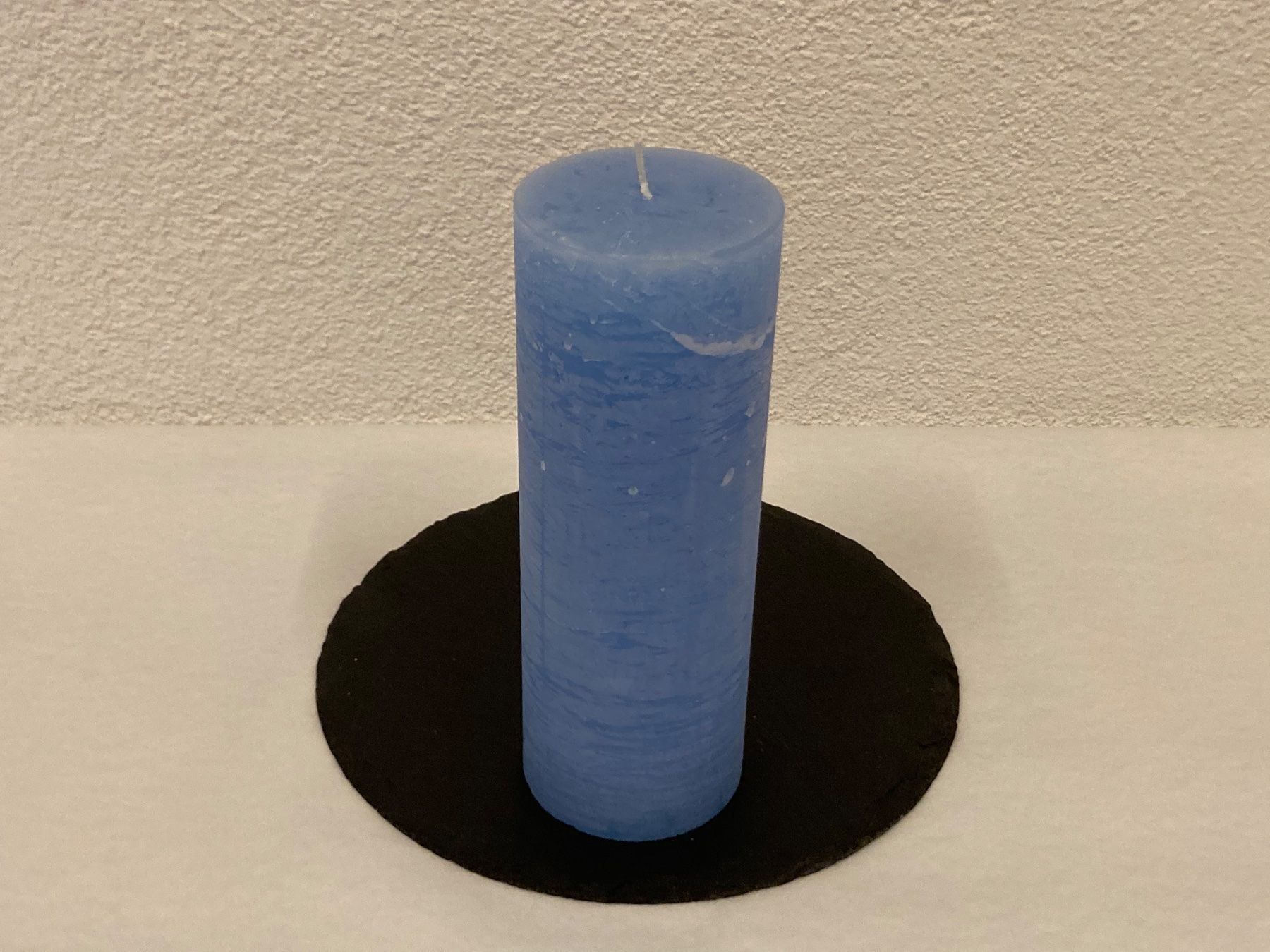 Bougies: Kerze 8 x 22 cm, hellblau rustic, 950g – Neuf (Voir description) à Neuenhof par jorogo 1