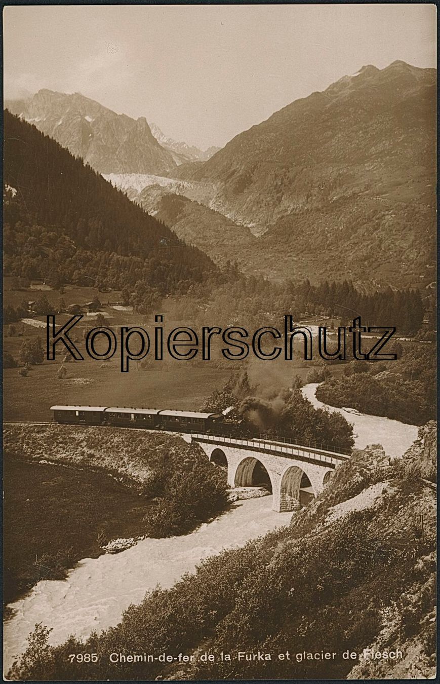 Cartoline postali: VS Fiesch - Bahn FO – Usato da Schindellegi venduto da masutka7
