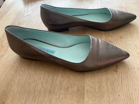 Elegante bronzefarbene Lederschuhe, Gr. 39.5, guter Zustand