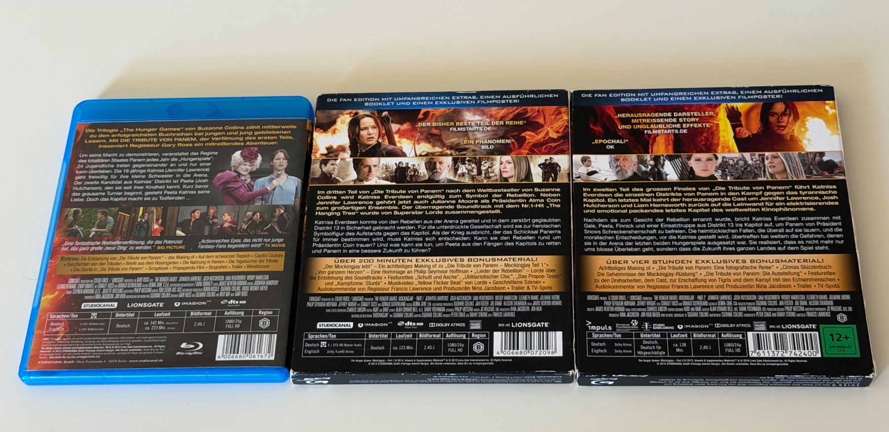 Tutti i DVDs: Die Tribute von Panem Blu-ray Hunger Games + Mockingjay 1+2 – Usato da Altstätten SG venduto da sheamus 1