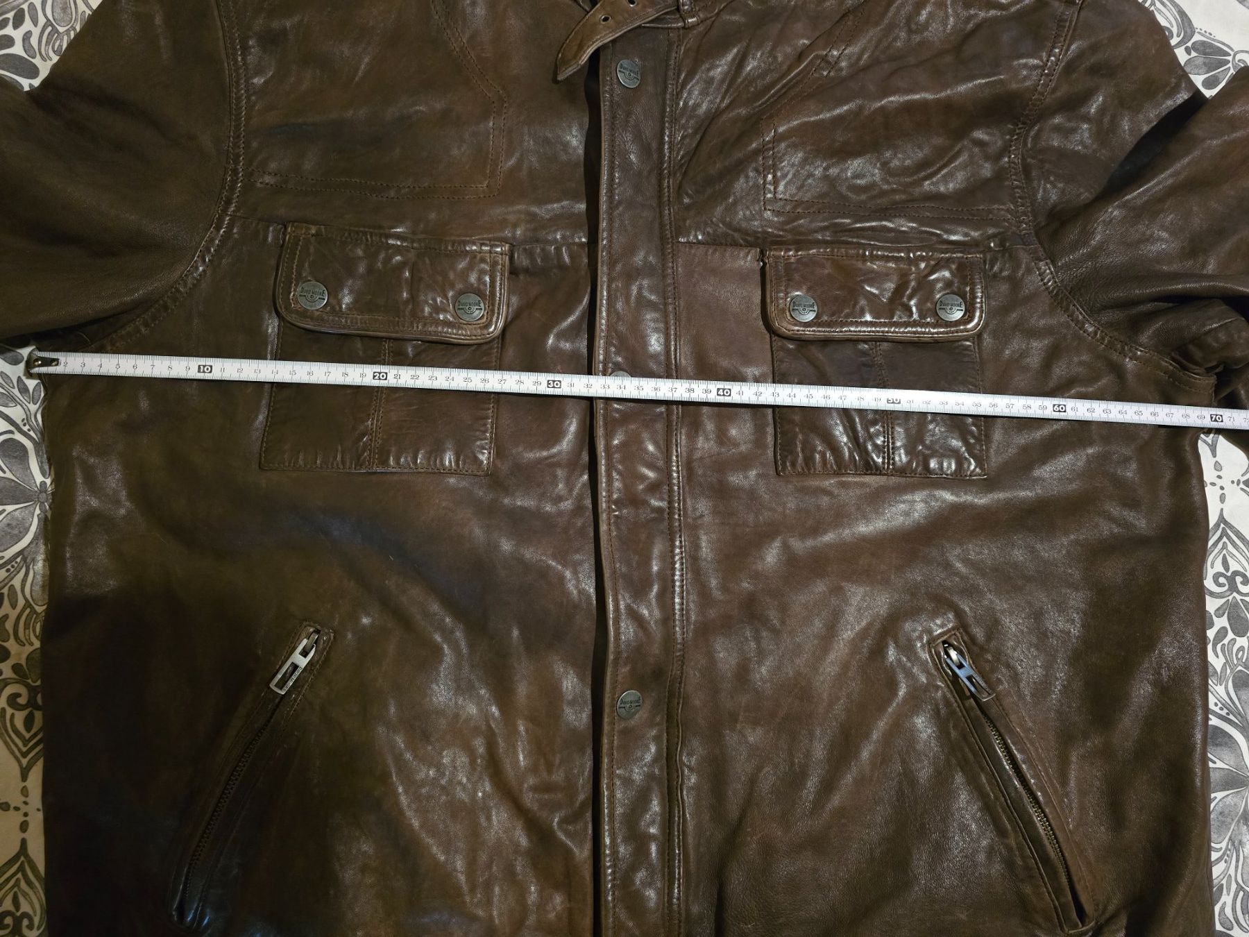 Jacken: Veste en cuir véritable, David Moore, XXL, marron – Gebraucht aus La Neuveville von Diamise 6