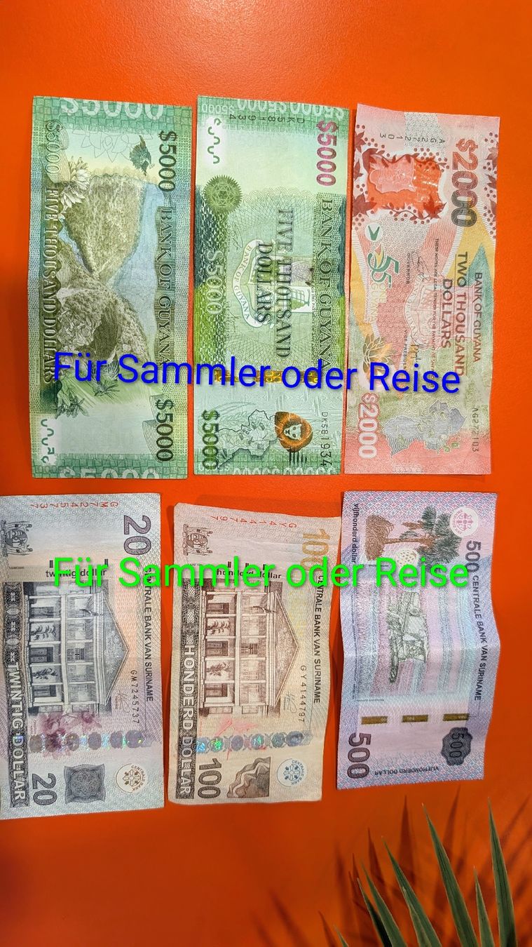 Banconote: Guyana & Suriname Banknoten – Usato da Opfikon venduto da Thomas2002
