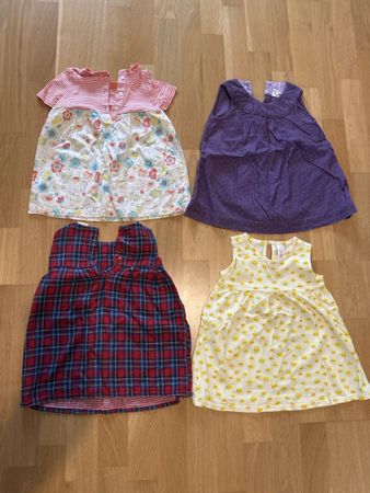 4er Set Sommerkleider für Mädchen, Gr. 86, Top Zustand!