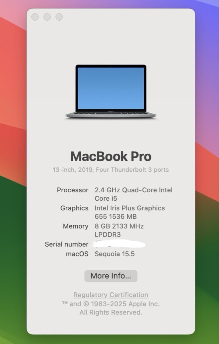 Apple Notebook: Macbook Pro 13.3 (2019) - US Keyboard – Usato da Zürich venduto da authenticmonkey