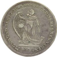 Schweiz - Bern Psalmenpfennig von 1734