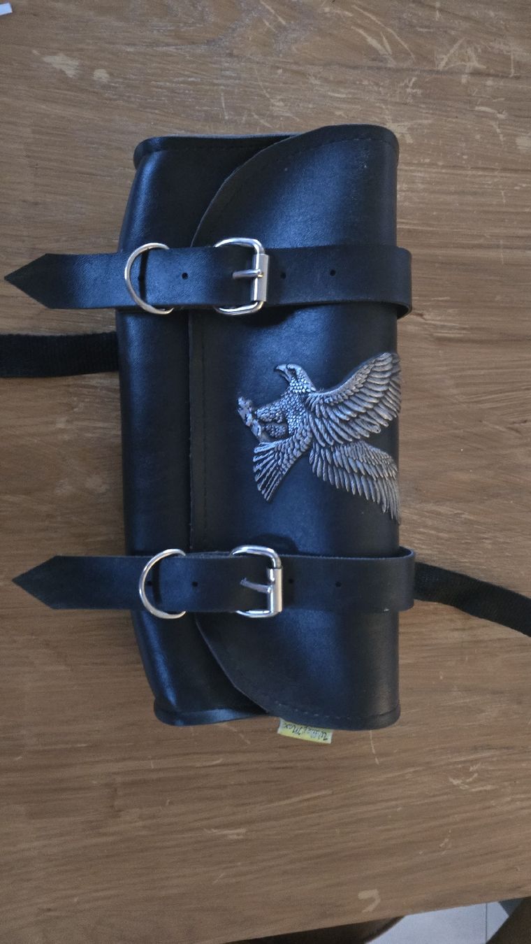 Taschen: Leder‑Lenkertasche mit Adler  – Gebraucht aus Untersiggenthal von JayRoguehand