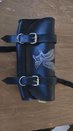 Leder‑Lenkertasche mit Adler 