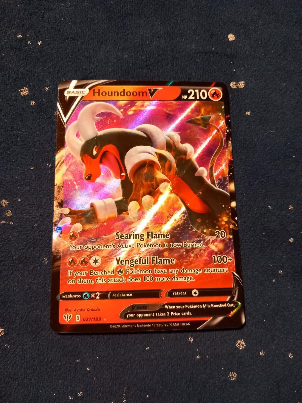 Pokémon Carte collezionabili: Houndoom V (EN) Darkness Ablaze 021/189 – Nuovo (secondo la descrizione) da Hinterfultigen venduto da Marcel2112