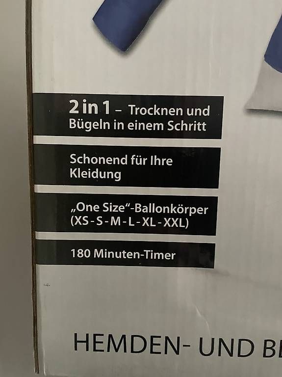 Bügeleisen: Hemden und Blusenbügler – Gebraucht aus Affoltern am Albis von naf_8j8n 1