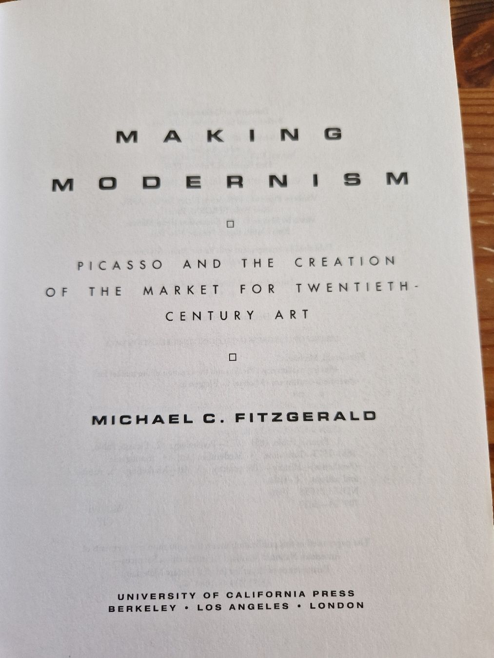 Bücher: Buch "Making Modernism" Picasso von Michael C. Fitzgerald – Gebraucht aus Fislisbach von mka_km8f 2