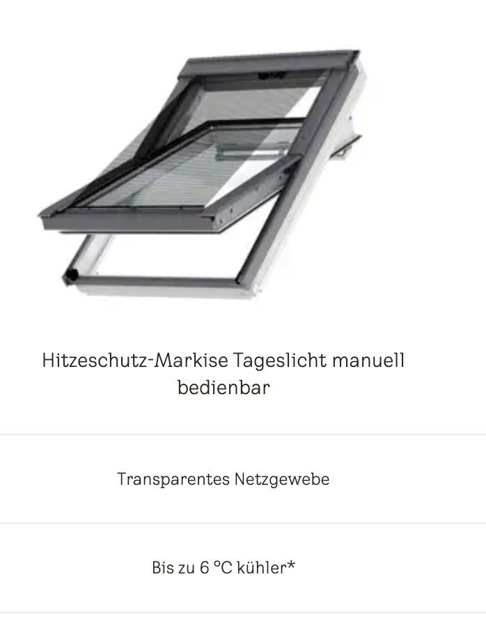 Velux Tende da sole: Hitzeschutz-Markise von Velux – Usato da Binz venduto da roe_sq62