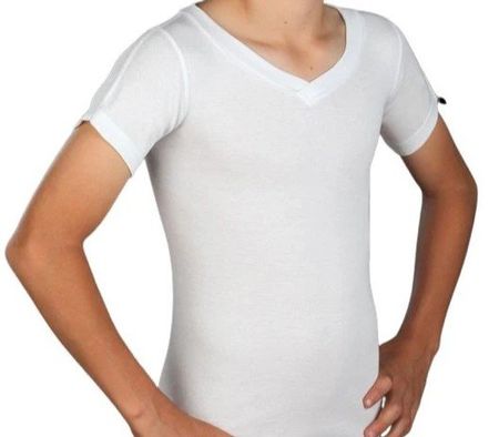[XXS] Weißes V-Ausschnitt T-Shirt Korsett / Skoliose