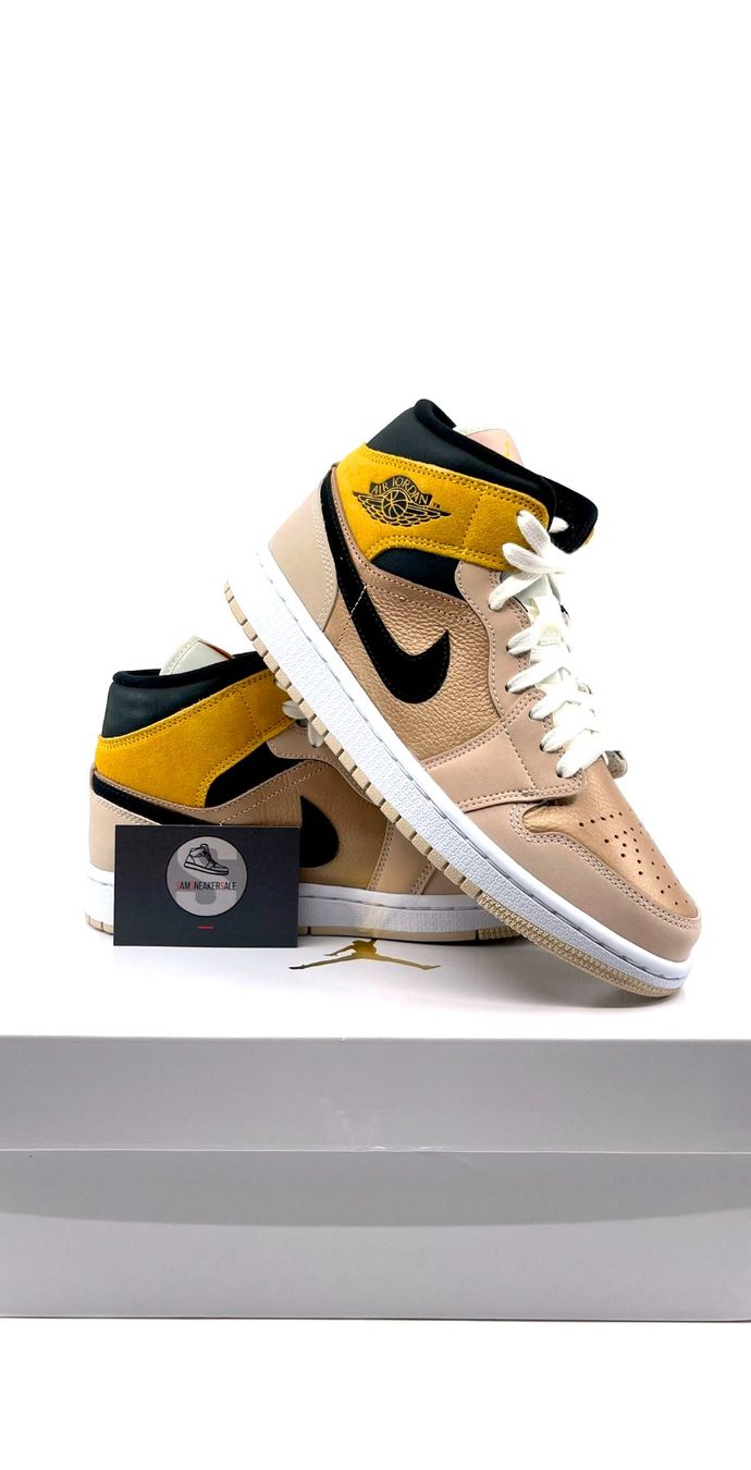 Jordan Scarpe da uomo: Jordan 1 Mid SE Particle Beige Grösse EU 37.5 – Nuovo e nell'imballaggio originale da Küsnacht ZH venduto da SamSneakerSale 1