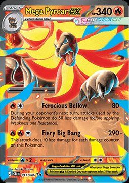 Pokémon Carte collezionabili: Mega Pyroar ex CRI015 EN - Chaos Rising – Nuovo (secondo la descrizione) da Wil SG venduto da Prof.Eich