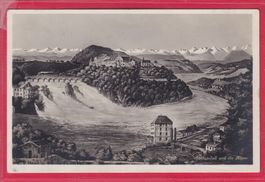 RHEINFALL UND DIE ALPEN,