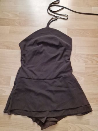 Jumpsuit kurz Neckholder Braun Gr. S