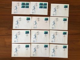 FDC 14.9.1965, 10x und 2x 4er Blöcke