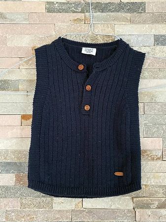 Hust&Claire Strickweste, Marineblau, Grösse 74/9M