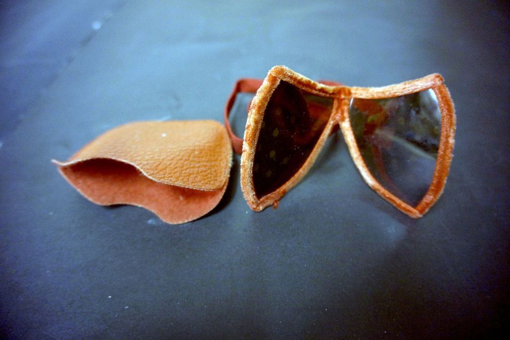 Vintage Kinder Skibrille faltbar 30-er Jahre, Sport Meiss (Gebraucht ...