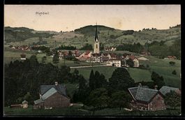 AK Hundwil, Ortsansicht mit Kirche