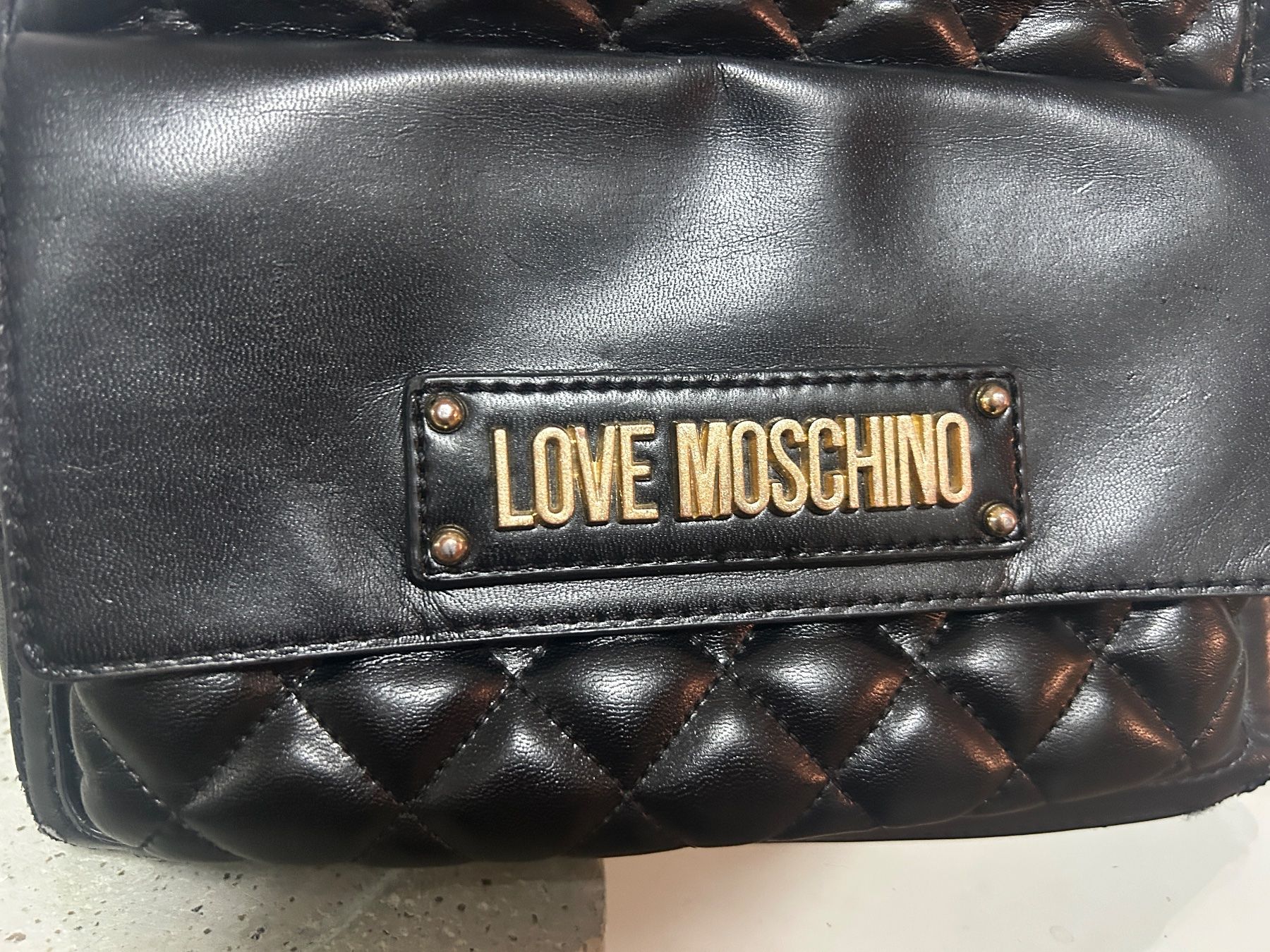 Moschino Zaini: Love Moschino Rucksack, schwarz, gesteppt – Usato da Regensdorf venduto da Spyke55 1
