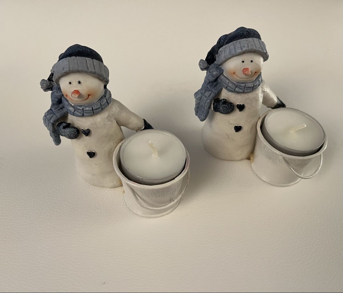 Alle Dekorationen: 2  Schneemann Teelichthalter Deko -  Winter – Gebraucht aus Lohn-Ammannsegg von panywa