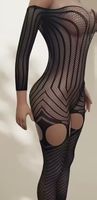 Bodystosking con strisce-1size-unisex-nuovo