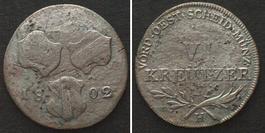 RDR - VORDERÖSTERREICH 6 Kreuzer 1802 H FRANZ II. Billon ss+
