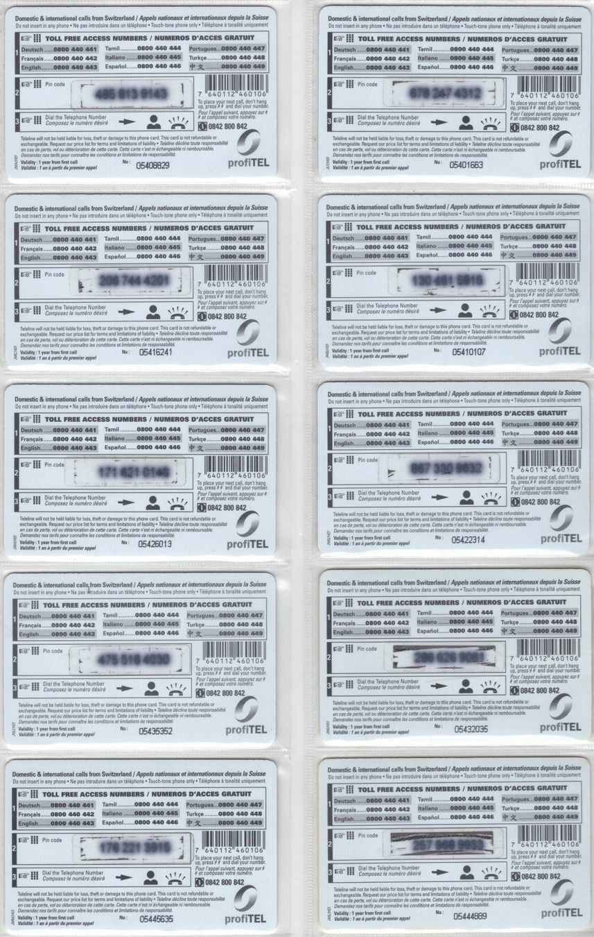 Schede telefoniche: TELELINE Prepaid Serie - St. Moritz – Usato da Eglisau venduto da Chperfins 1