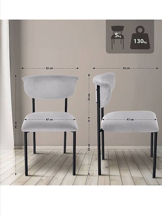 Chaises: Samtsühle 2 Stück von Home24 - NP CHF 98.- – Neuf avec emballage d'origine à Glattbrugg par Ariel012