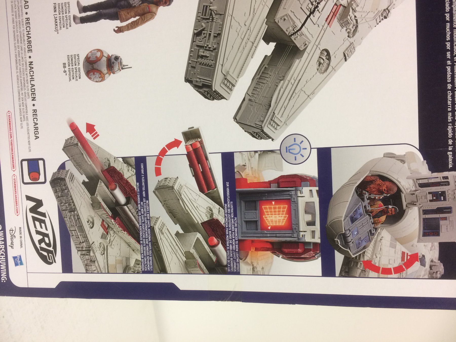 Hasbro Figuren: BATTLE ACTION MILLENIUM FALCON with 3 ACTION FIGURES & NERF – Neu und originalverpackt aus Vezia von Aquarius_Age 3