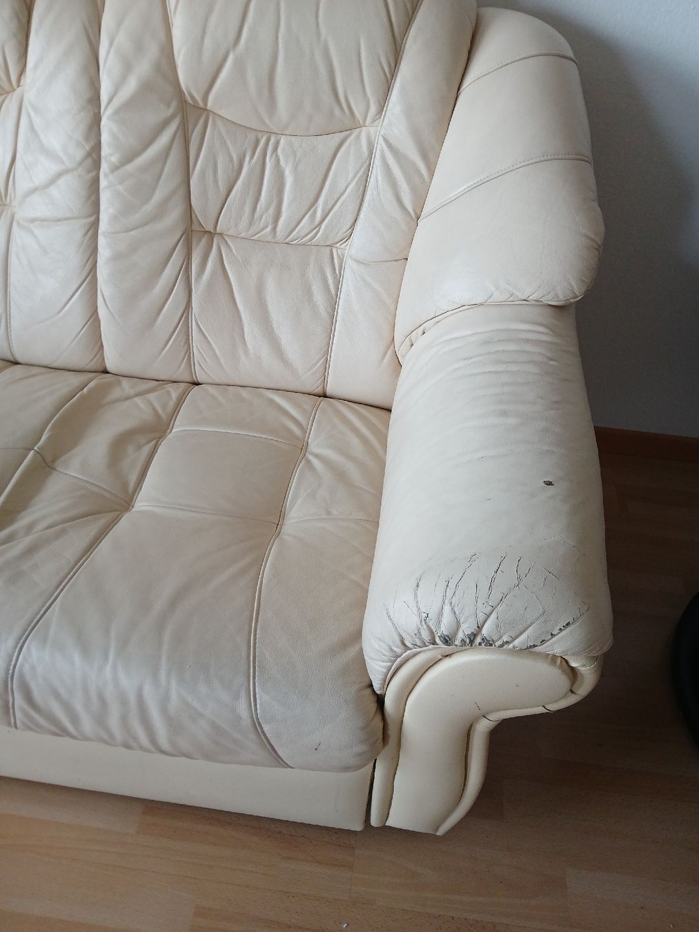 Sofas: In OLTEN Ecksofa Leder creme GRATIS – D'occasion à Spreitenbach par rab2000 1
