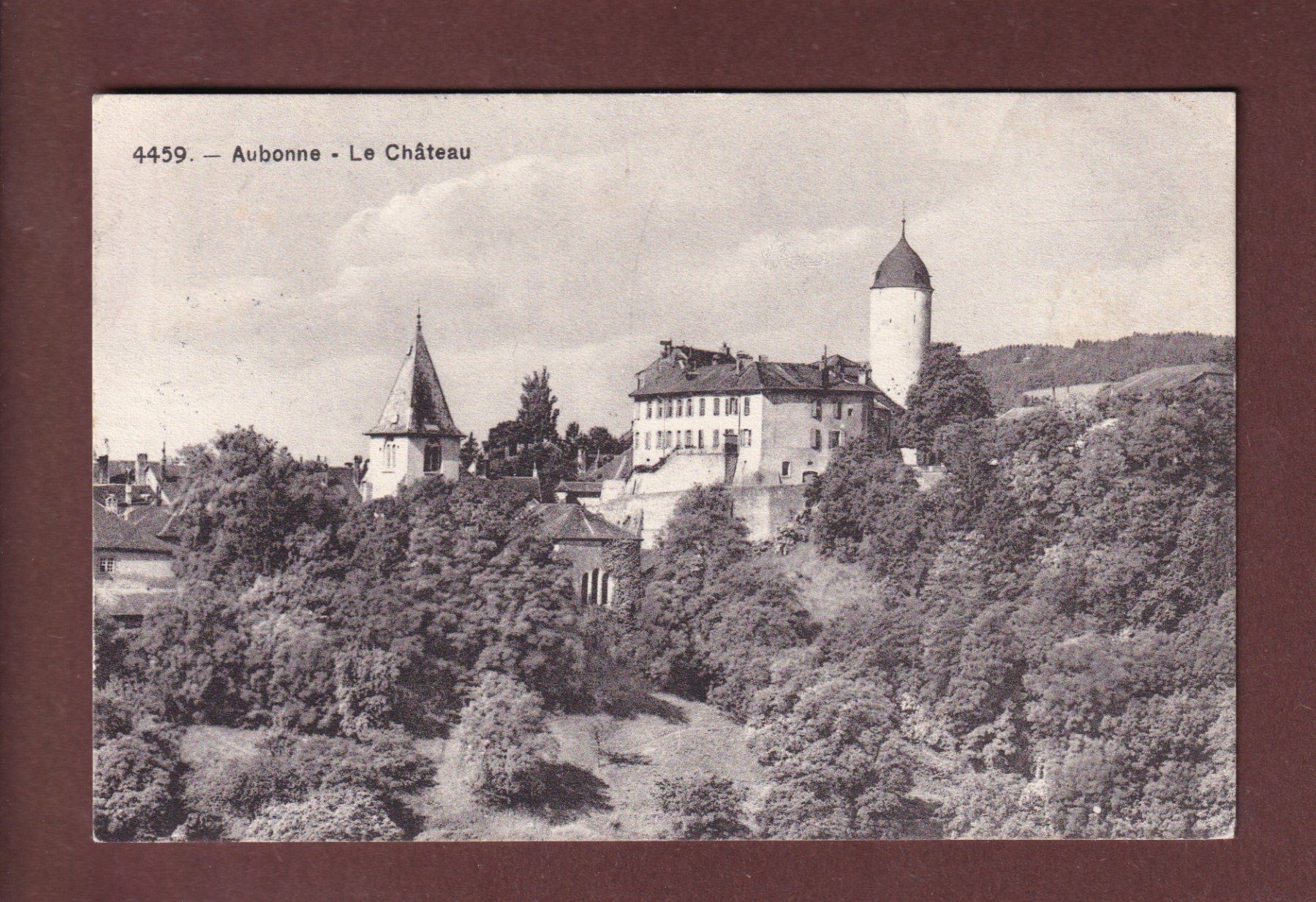 Ansichtskarten: AUBONNE - Le Château - 1918 – Gebraucht aus Pully von nicecards-shop
