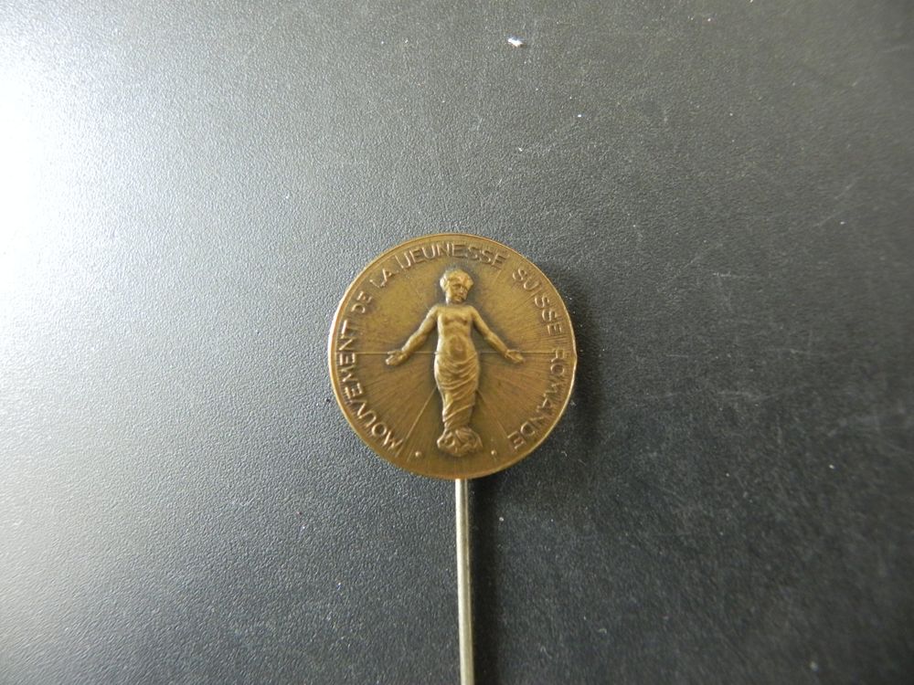 Vintage broche insigne Club Alpin Suisse CAS Huguenin Frères