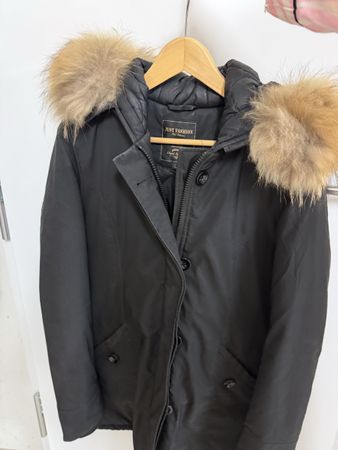 Just Fashion Jacke mit Echtfellkragen – Gr. L 