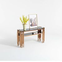 Wohnzimmer Konsolentisch Sideboard aus Edelstahl 140x40x85